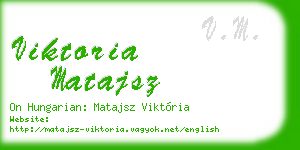 viktoria matajsz business card