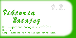 viktoria matajsz business card